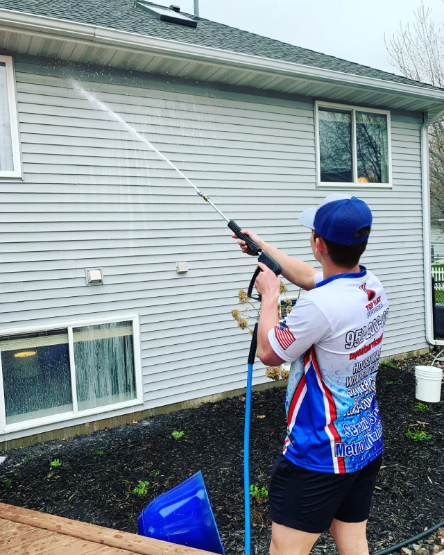 professional house washing white home